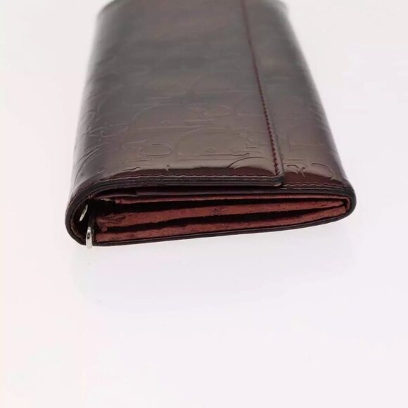 Christian Dior Trotter Canvas Wallet Enamel 3Set Beige Navy Bordeaux Auth - Picture 4 of 16